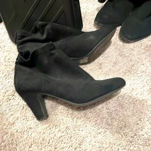 9 1/2 black booties by BCBG